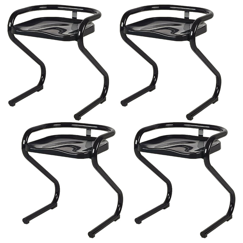 Metalen frame eetkamerstoel Moderne indoor plastic Backless Chair