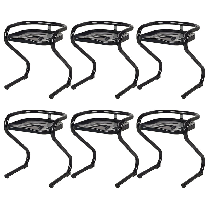 Metalen frame eetkamerstoel Moderne indoor plastic Backless Chair