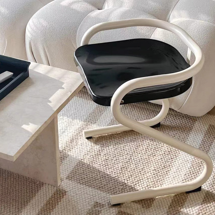 Metalen frame eetkamerstoel Moderne indoor plastic Backless Chair