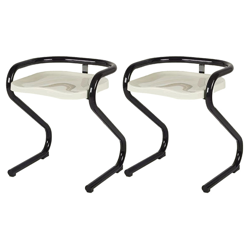 Metalen frame eetkamerstoel Moderne indoor plastic Backless Chair