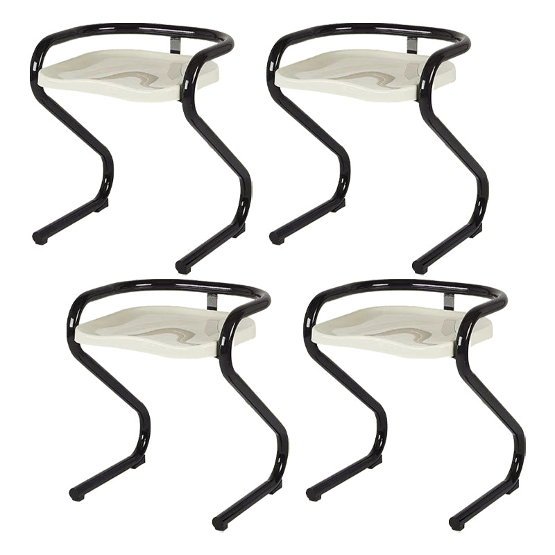 Metalen frame eetkamerstoel Moderne indoor plastic Backless Chair