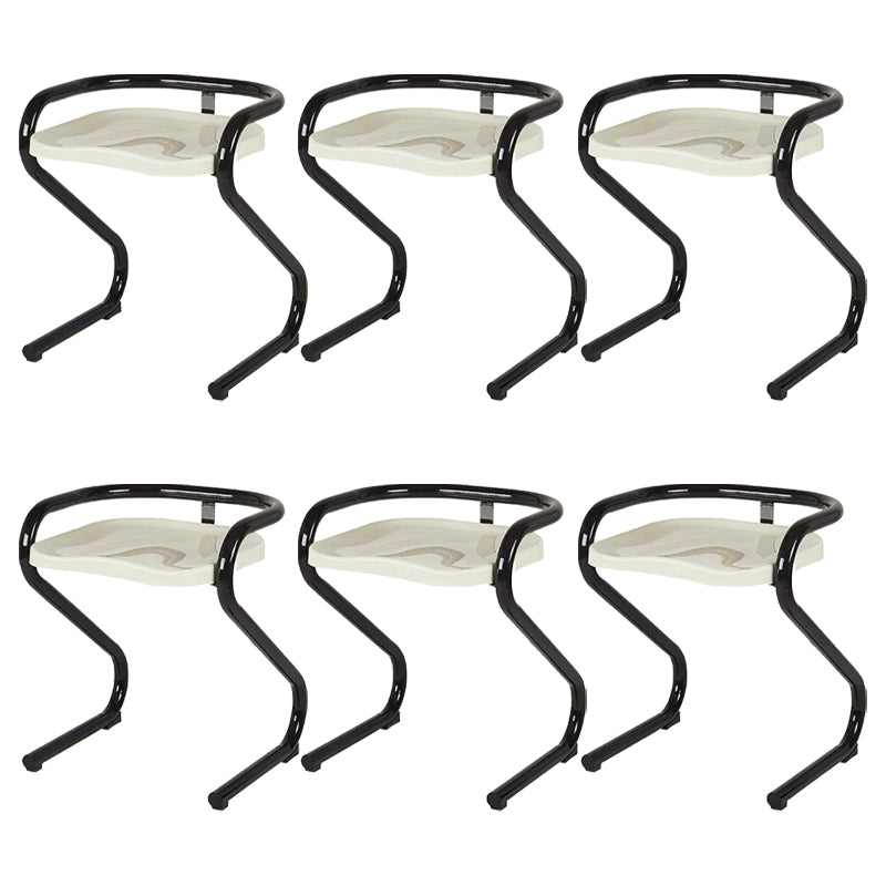 Metalen frame eetkamerstoel Moderne indoor plastic Backless Chair