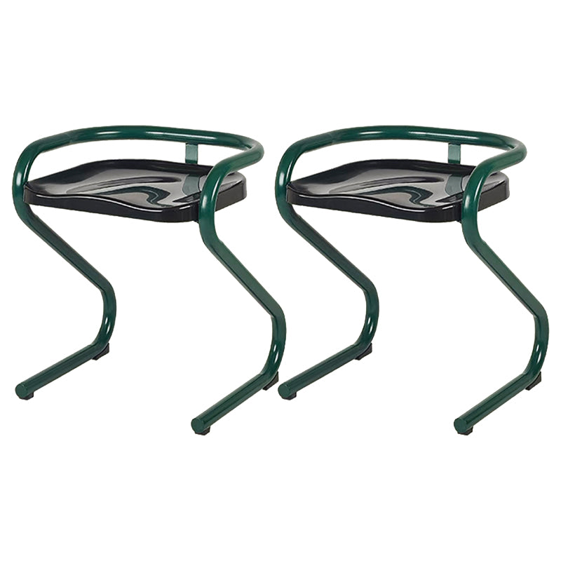 Metalen frame eetkamerstoel Moderne indoor plastic Backless Chair