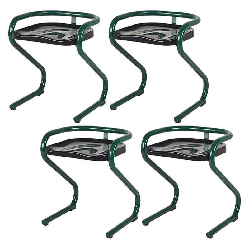 Metalen frame eetkamerstoel Moderne indoor plastic Backless Chair