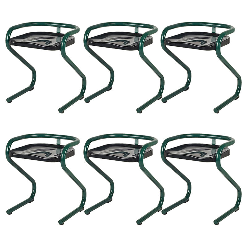 Metalen frame eetkamerstoel Moderne indoor plastic Backless Chair