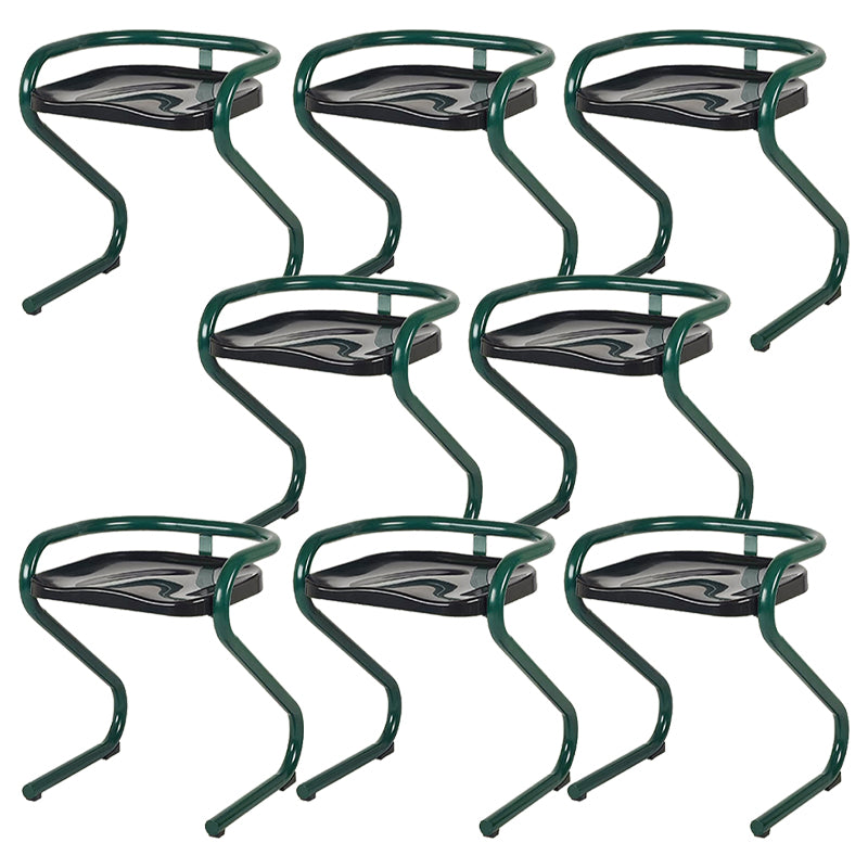 Metalen frame eetkamerstoel Moderne indoor plastic Backless Chair