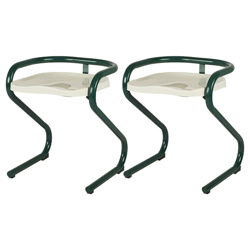 Metalen frame eetkamerstoel Moderne indoor plastic Backless Chair