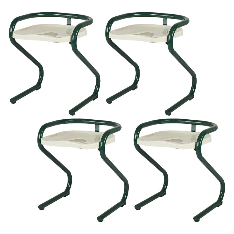 Metalen frame eetkamerstoel Moderne indoor plastic Backless Chair