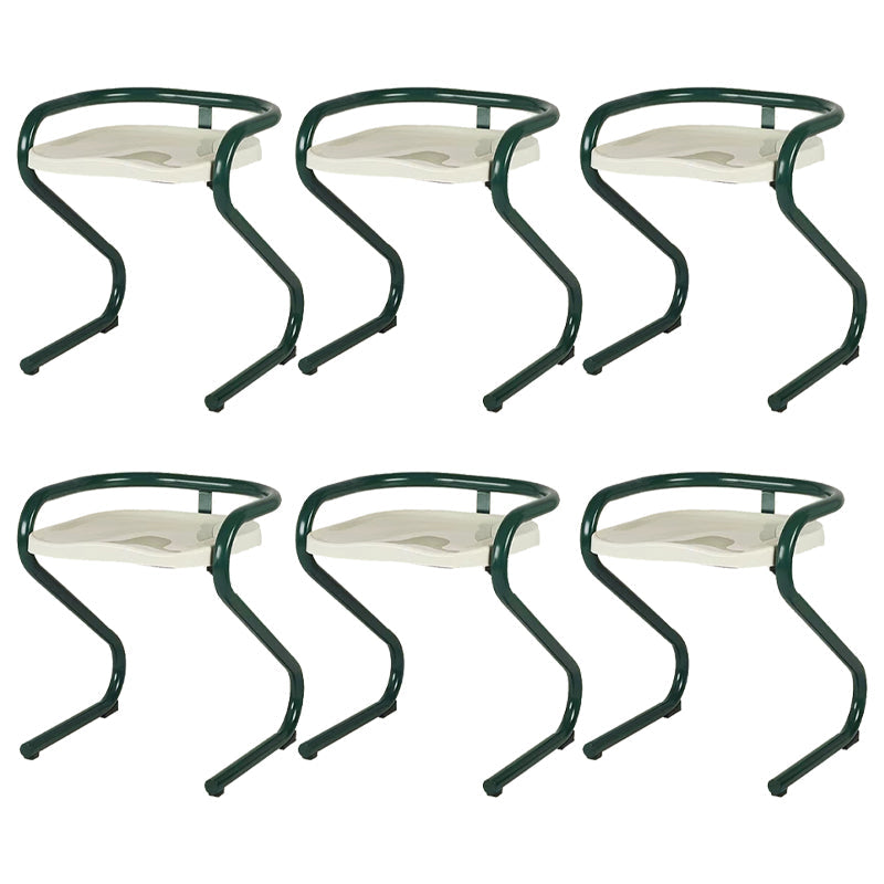 Metalen frame eetkamerstoel Moderne indoor plastic Backless Chair