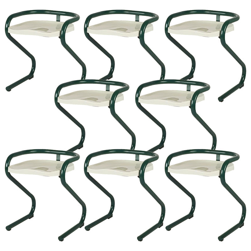 Metalen frame eetkamerstoel Moderne indoor plastic Backless Chair