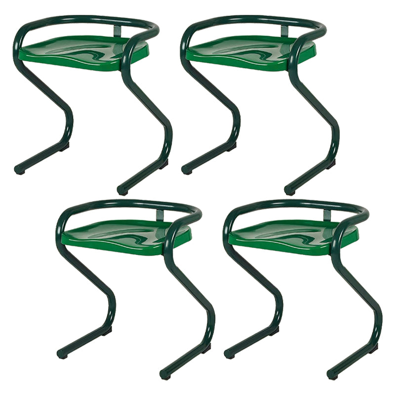 Metalen frame eetkamerstoel Moderne indoor plastic Backless Chair