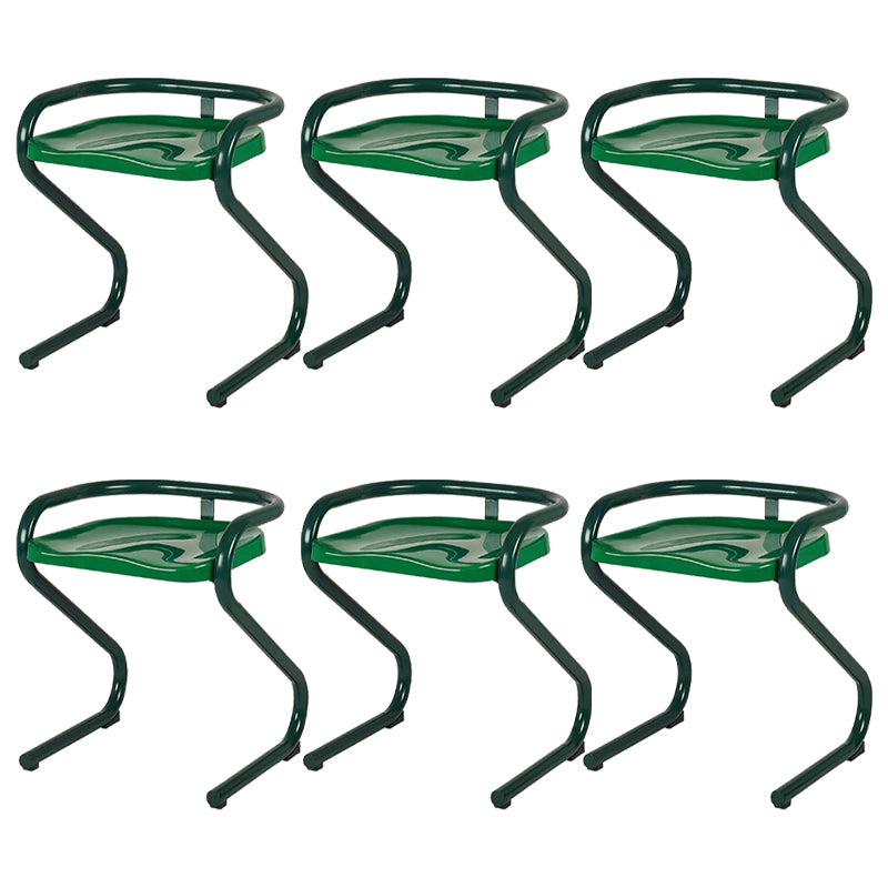 Metalen frame eetkamerstoel Moderne indoor plastic Backless Chair