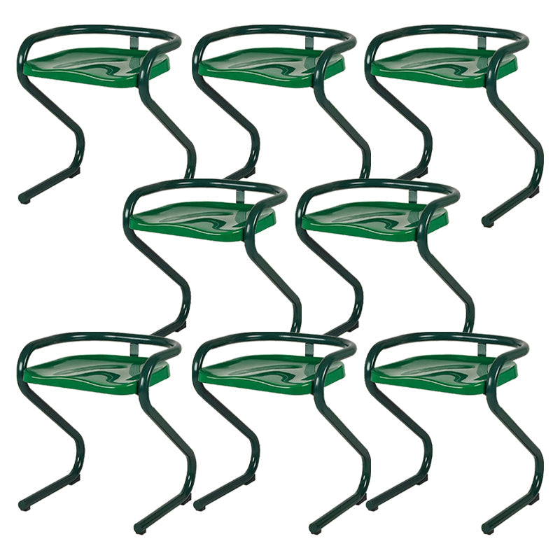 Metalen frame eetkamerstoel Moderne indoor plastic Backless Chair