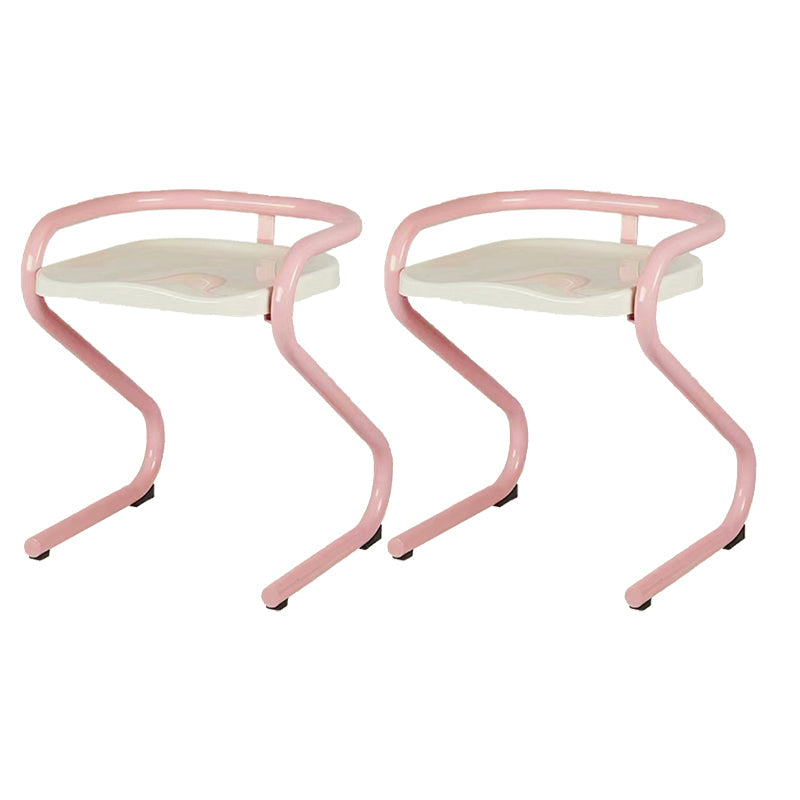 Metalen frame eetkamerstoel Moderne indoor plastic Backless Chair