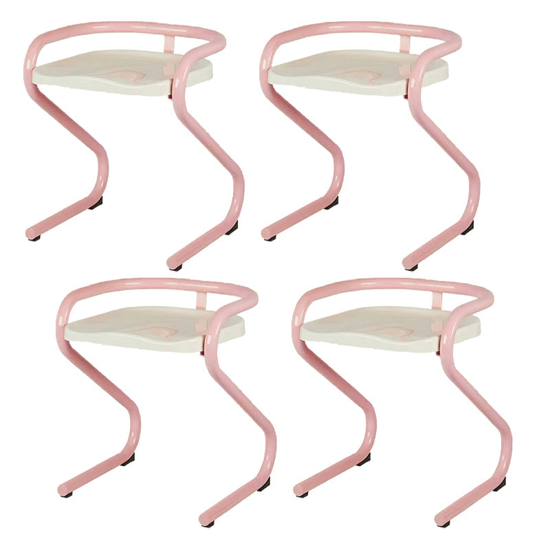 Metalen frame eetkamerstoel Moderne indoor plastic Backless Chair