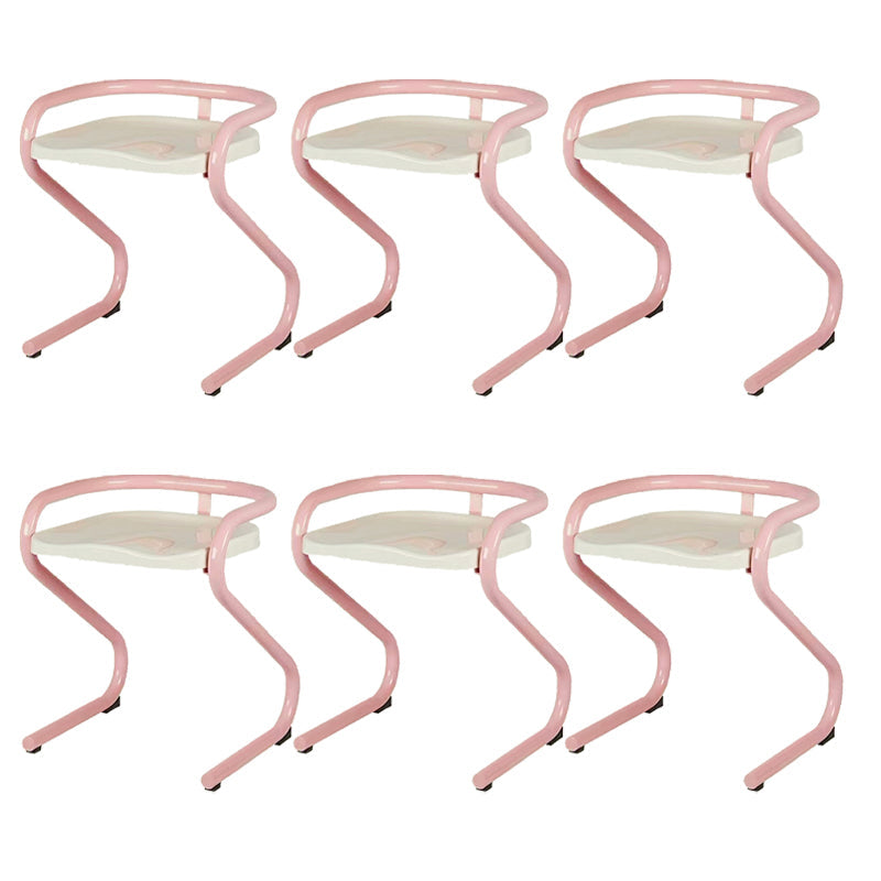 Metalen frame eetkamerstoel Moderne indoor plastic Backless Chair
