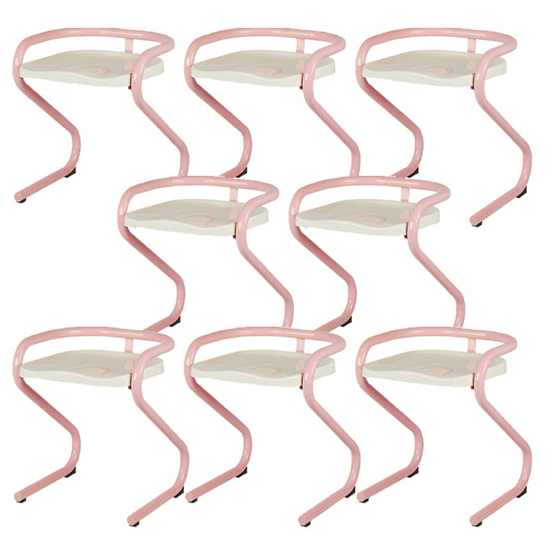 Metalen frame eetkamerstoel Moderne indoor plastic Backless Chair