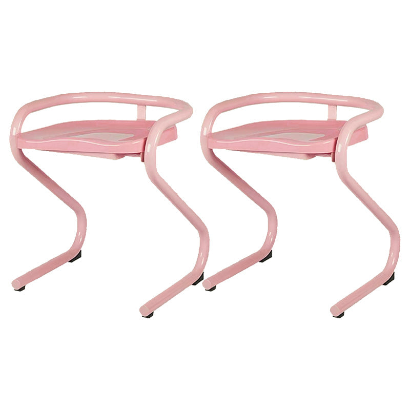 Metalen frame eetkamerstoel Moderne indoor plastic Backless Chair