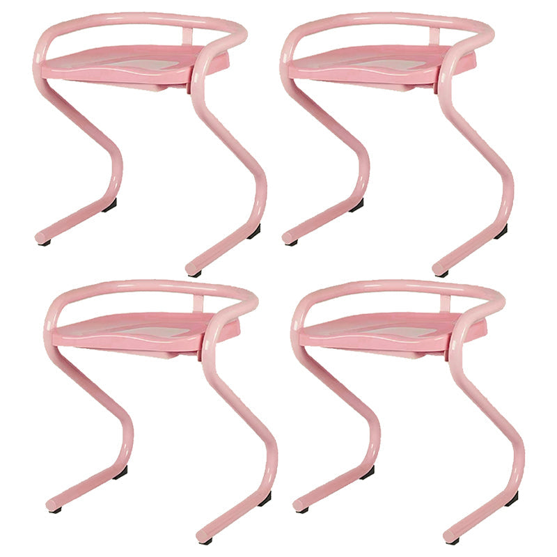 Metalen frame eetkamerstoel Moderne indoor plastic Backless Chair