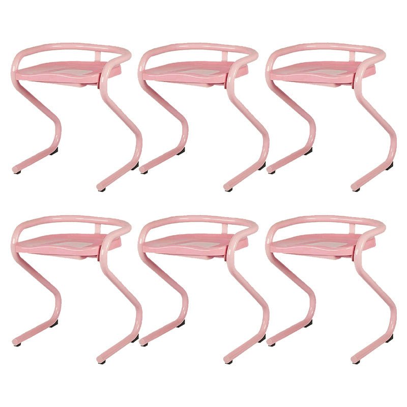 Metalen frame eetkamerstoel Moderne indoor plastic Backless Chair