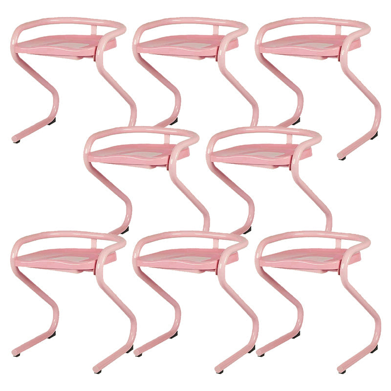 Metalen frame eetkamerstoel Moderne indoor plastic Backless Chair