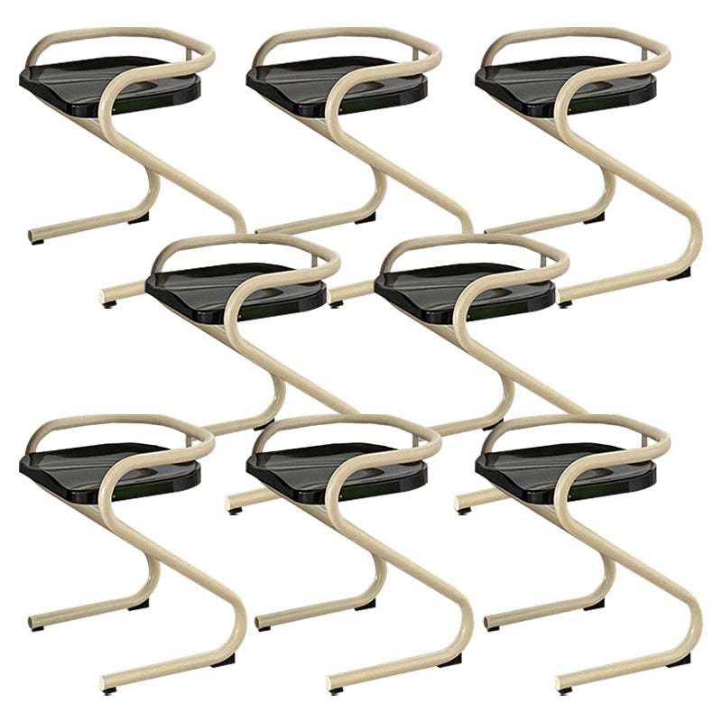 Metalen frame eetkamerstoel Moderne indoor plastic Backless Chair