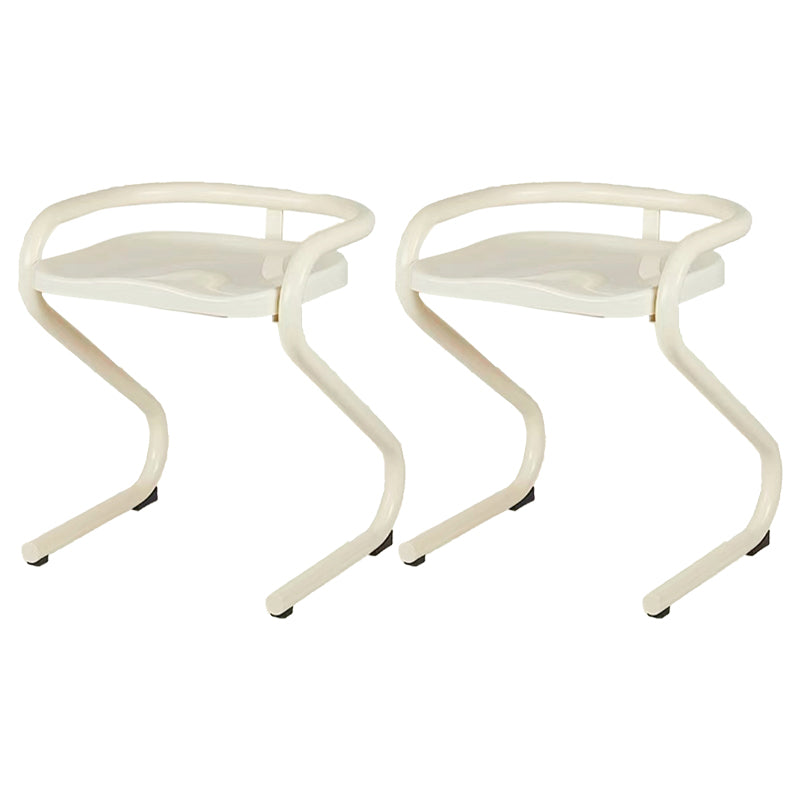 Metalen frame eetkamerstoel Moderne indoor plastic Backless Chair