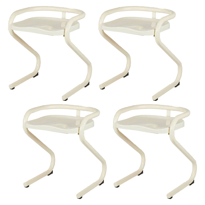 Metalen frame eetkamerstoel Moderne indoor plastic Backless Chair