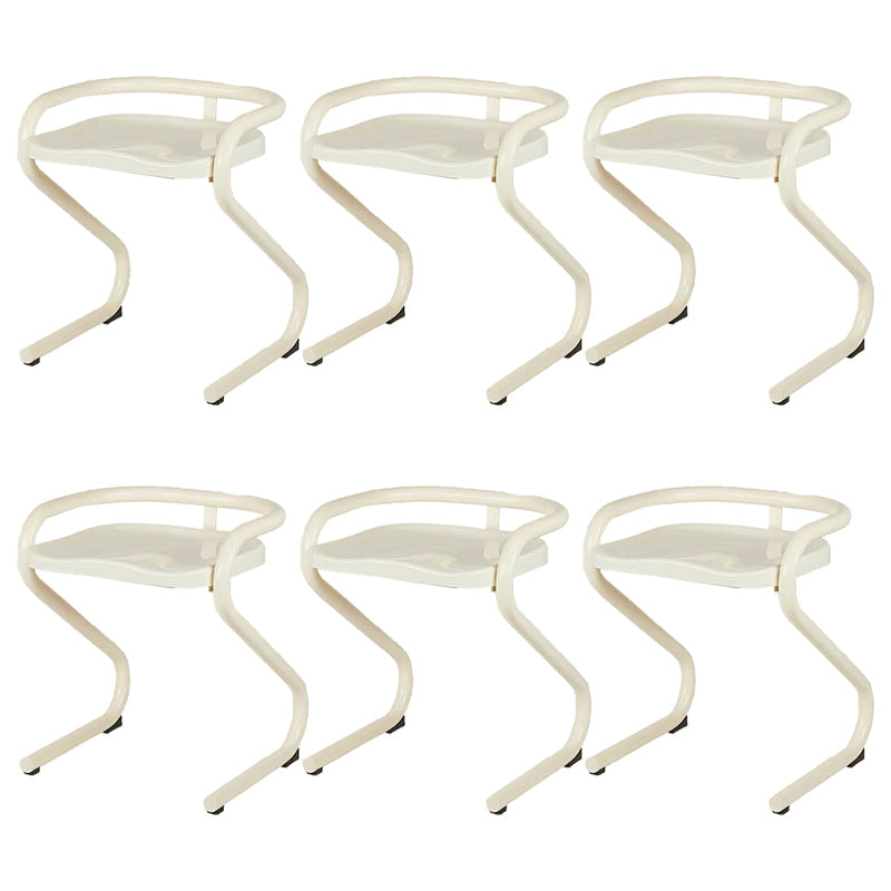 Metalen frame eetkamerstoel Moderne indoor plastic Backless Chair