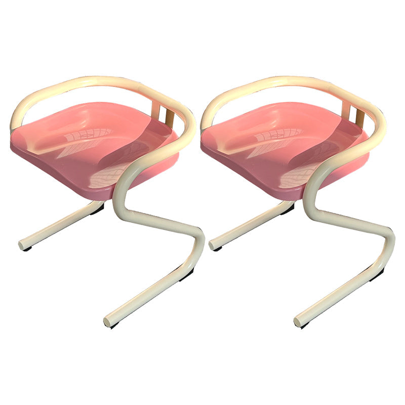 Metalen frame eetkamerstoel Moderne indoor plastic Backless Chair