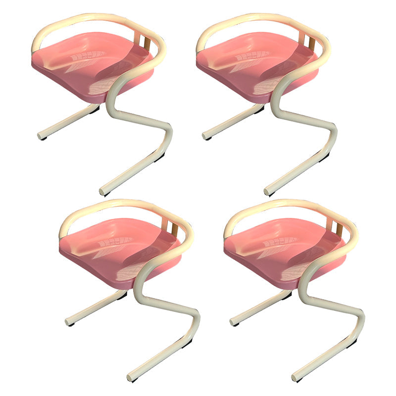 Metalen frame eetkamerstoel Moderne indoor plastic Backless Chair