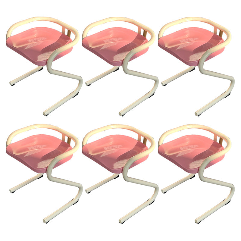 Metalen frame eetkamerstoel Moderne indoor plastic Backless Chair