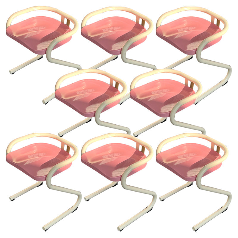 Metalen frame eetkamerstoel Moderne indoor plastic Backless Chair