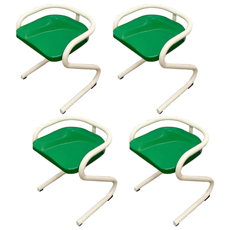 Metalen frame eetkamerstoel Moderne indoor plastic Backless Chair