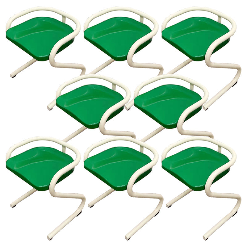 Metalen frame eetkamerstoel Moderne indoor plastic Backless Chair