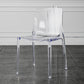 Modern Acrylic Armless Solid Back Dining Accent Chair for Home Clear 1 Piece Clearhalo 'Dining Chairs' 'Dining Tables & Seating' 'dining_chair' 'furn' 'furn_dining_chair' 'Furniture' 'Kitchen & Dining Furniture' 7604496