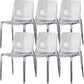 Modern Acrylic Armless Solid Back Dining Accent Chair for Home Clear 6 Piece Set Clearhalo 'Dining Chairs' 'Dining Tables & Seating' 'dining_chair' 'furn' 'furn_dining_chair' 'Furniture' 'Kitchen & Dining Furniture' 7604501