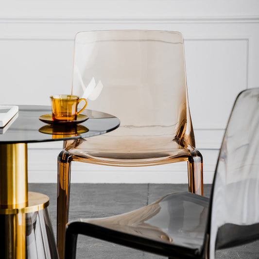 Modern Acrylic Armless Solid Back Dining Accent Chair for Home Clearhalo 'Dining Chairs' 'Dining Tables & Seating' 'dining_chair' 'furn' 'furn_dining_chair' 'Furniture' 'Kitchen & Dining Furniture' 7604502