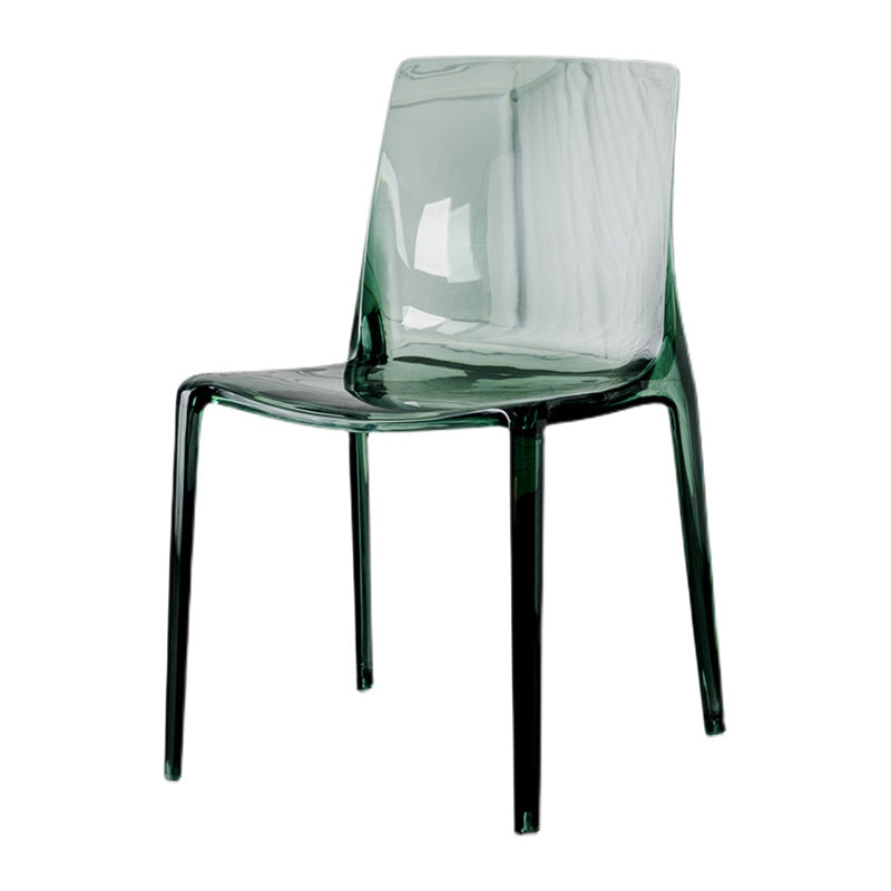 Modern Acrylic Armless Solid Back Dining Accent Chair for Home Clearhalo 'Dining Chairs' 'Dining Tables & Seating' 'dining_chair' 'furn' 'furn_dining_chair' 'Furniture' 'Kitchen & Dining Furniture' 7604504