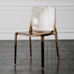 Modern Acrylic Armless Solid Back Dining Accent Chair for Home Amber 1 Piece Clearhalo 'Dining Chairs' 'Dining Tables & Seating' 'dining_chair' 'furn' 'furn_dining_chair' 'Furniture' 'Kitchen & Dining Furniture' 7604505