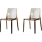 Modern Acrylic Armless Solid Back Dining Accent Chair for Home Amber 2 Piece Set Clearhalo 'Dining Chairs' 'Dining Tables & Seating' 'dining_chair' 'furn' 'furn_dining_chair' 'Furniture' 'Kitchen & Dining Furniture' 7604507