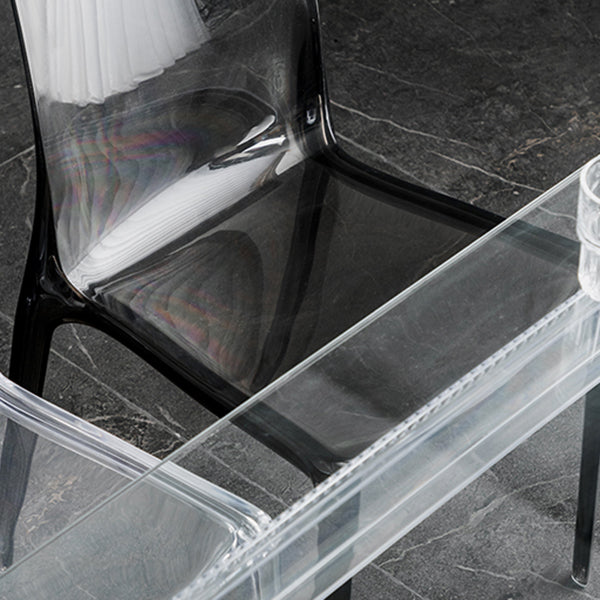 Modern Acrylic Armless Solid Back Dining Accent Chair for Home Clearhalo 'Dining Chairs' 'Dining Tables & Seating' 'dining_chair' 'furn' 'furn_dining_chair' 'Furniture' 'Kitchen & Dining Furniture' 7604508