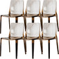 Modern Acrylic Armless Solid Back Dining Accent Chair for Home Amber 6 Piece Set Clearhalo 'Dining Chairs' 'Dining Tables & Seating' 'dining_chair' 'furn' 'furn_dining_chair' 'Furniture' 'Kitchen & Dining Furniture' 7604512