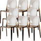 Modern Acrylic Armless Solid Back Dining Accent Chair for Home Amber 8 Piece Set Clearhalo 'Dining Chairs' 'Dining Tables & Seating' 'dining_chair' 'furn' 'furn_dining_chair' 'Furniture' 'Kitchen & Dining Furniture' 7604514