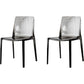 Modern Acrylic Armless Solid Back Dining Accent Chair for Home Smoke Gray 2 Piece Set Clearhalo 'Dining Chairs' 'Dining Tables & Seating' 'dining_chair' 'furn' 'furn_dining_chair' 'Furniture' 'Kitchen & Dining Furniture' 7604516