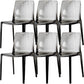Modern Acrylic Armless Solid Back Dining Accent Chair for Home Smoke Gray 6 Piece Set Clearhalo 'Dining Chairs' 'Dining Tables & Seating' 'dining_chair' 'furn' 'furn_dining_chair' 'Furniture' 'Kitchen & Dining Furniture' 7604518