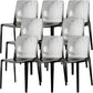 Modern Acrylic Armless Solid Back Dining Accent Chair for Home Smoke Gray 8 Piece Set Clearhalo 'Dining Chairs' 'Dining Tables & Seating' 'dining_chair' 'furn' 'furn_dining_chair' 'Furniture' 'Kitchen & Dining Furniture' 7604519