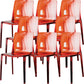 Modern Acrylic Armless Solid Back Dining Accent Chair for Home Red Clear 8 Piece Set Clearhalo 'Dining Chairs' 'Dining Tables & Seating' 'dining_chair' 'furn' 'furn_dining_chair' 'Furniture' 'Kitchen & Dining Furniture' 7604524