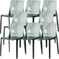 Modern Acrylic Armless Solid Back Dining Accent Chair for Home Green Clear 8 Piece Set Clearhalo 'Dining Chairs' 'Dining Tables & Seating' 'dining_chair' 'furn' 'furn_dining_chair' 'Furniture' 'Kitchen & Dining Furniture' 7604529