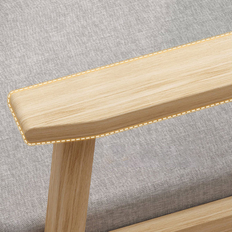 Eigentijdse massief houten rubberen houten arm eetstoel met gestoffeerd voor huis